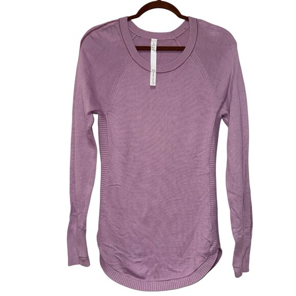 Lululemon Tops - Lululemon Top Hello Aloe Womens 4 Antoinette Figue Lightweight Sweater Pullover